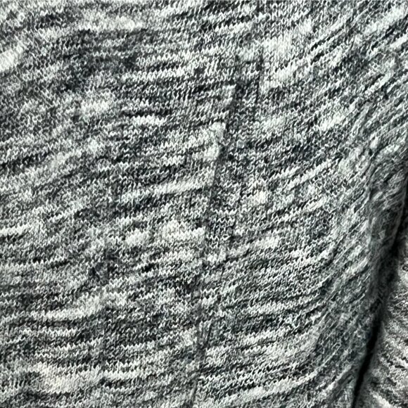 CAbi Gray Hourglass Heather Marled Gray Fleece Jacket M # 596 Metallic Buttons - Picture 8 of 12